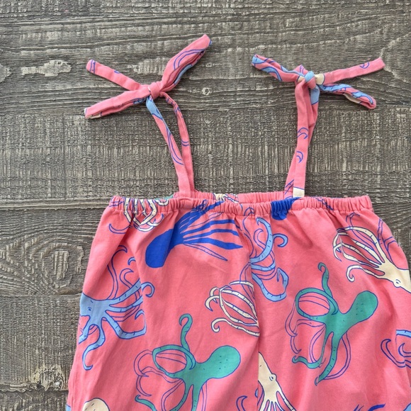 Tea Collection Octopus Oasis Tie Shoulder Romper 10 (fit 7) - Picture 3 of 8